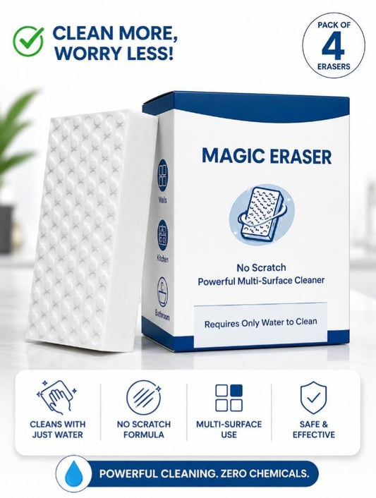 Magic Eraser | Pack of 4, Chemical Free