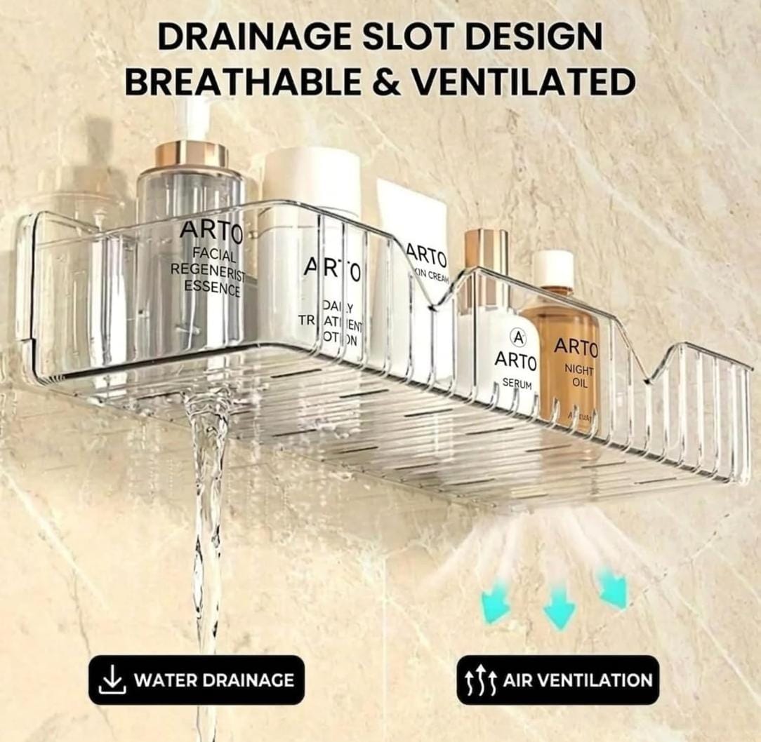 Transparent Acrylic Bathroom Shelf