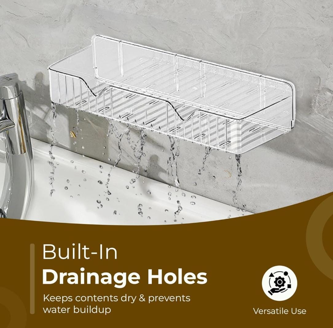 Transparent Acrylic Bathroom Shelf