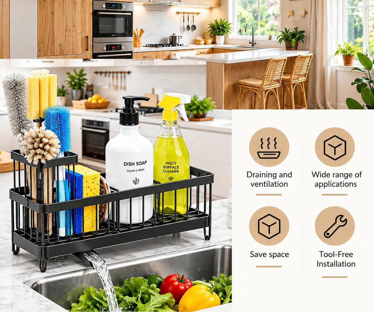 Metal Sponge Holder for Kitchen Sink