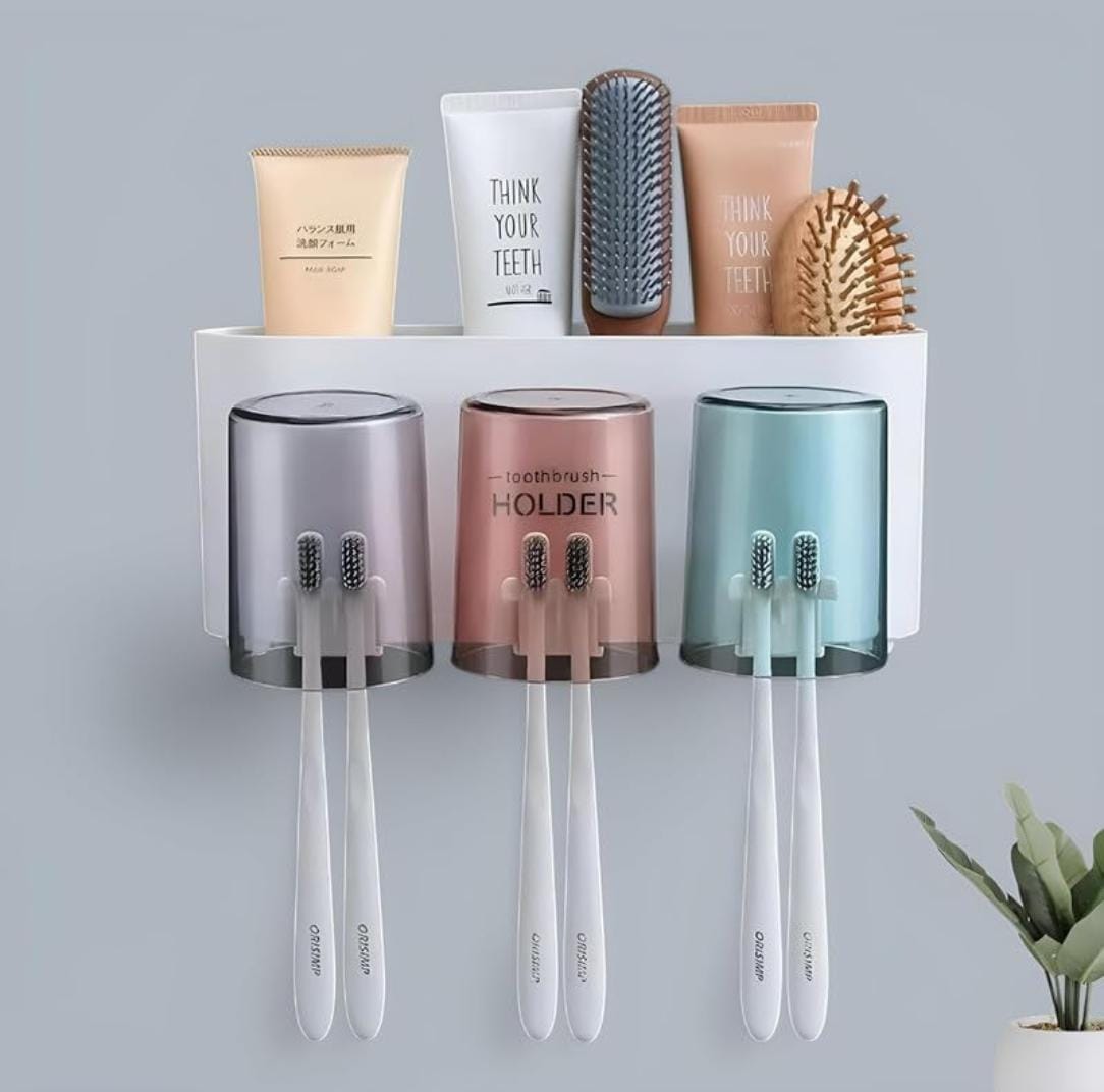Wall Mounted Toothbrush Holder for Bathroom